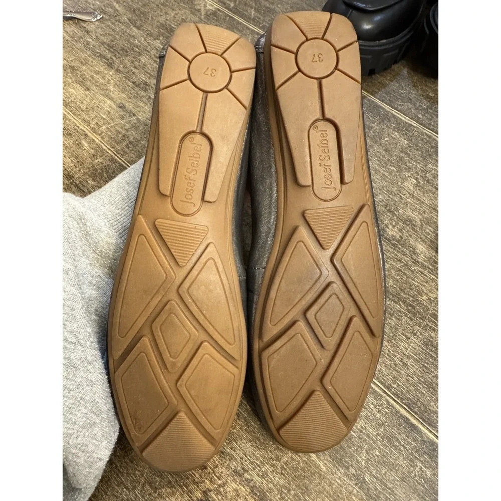 JOSEF SEIBEL ELINA‎ 01 Leather Loafers Wmen Metallic Gold Size 37/6.5